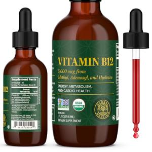 Organic B12 Liquid Drops for Energy & Heart Health