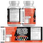 Clean Nutraceuticals Panax Ginseng 10000mg Ginkgo Biloba 4000mg Ashwagandha Maca Root 3000mg - Focus Supplement Pills for Women and Men with Pine Bark Extract, Garlic, and Saw Palmetto - 60 Caps