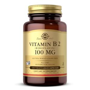 Solgar Vitamin B2 100mg Vegetable Capsules - Energy Boost