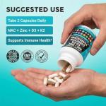 Clean Nutraceuticals NAC Supplement with Vitamin D3, K2