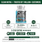 Clean Nutraceuticals NAC Supplement with Vitamin D3, K2