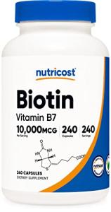 Nutricost Biotin 10,000mcg Vitamin Supplement, 240 Capsules
