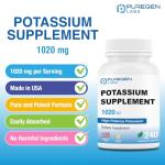 Puregen Labs Potassium Bicarbonate 1020mg Capsules (240 count)