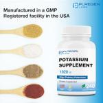 Puregen Labs Potassium Bicarbonate 1020mg Capsules (240 count)
