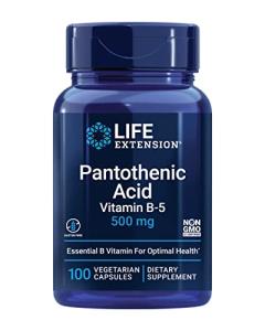 Pantothenic Acid 500mg Capsules - B Vitamin Supplement