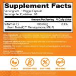 Doctor's Best Vitamin K2 Mk-7, 100mcg, 60 Capsules