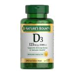 Nature's Bounty Vitamin D3 for Immune Support, 240 Ct