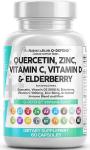 Quercetin Zinc Vitamin C D Bromelain Elderberry Supplement
