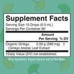 MaryRuth's Ginkgo Leaf Liquid Drops | Herbal Supplement | Nootropic | Circulatory System & Nervous System Health | USDA Organic | Non-GMO | Vegan | 60 Servings
