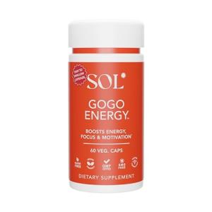 Sol Nutrition GoGo Energy Supplement: Natural Energy Boost, Cortisol Regulation, Focus Support