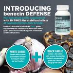 Benecin Defense 1500 mcg Stabilized Allicin per Capsule | Plus high Amounts of SAC & Polyphenols from Black Garlic | Powerful Support of Immune & Heart Function Vegetarian Caps (90)