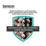 Benecin Defense 1500 mcg Stabilized Allicin per Capsule | Plus high Amounts of SAC & Polyphenols from Black Garlic | Powerful Support of Immune & Heart Function Vegetarian Caps (90)