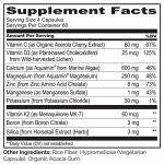 NATURELO Bone Strength Supplement - Vegan Capsules, Plant-Based Formula