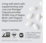Vegan Biotin 10,000mcg with Coconut Oil - 120 Softgels