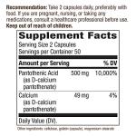 Nature's Way Pantothenic Acid 500mg, 100 Capsules - Cellular Energy Support