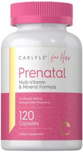Carlyle Prenatal Vitamins | 120 Capsules | Folic Acid