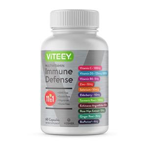 11-in-1 Immune Defense Supplement Capsules for Adults