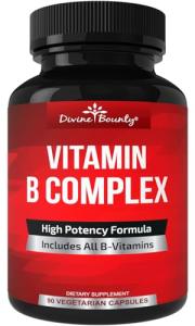 Divine Bounty Super B Complex Vitamins - 90 Capsules