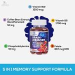 Brain Memory Supplement Gummies for Concentration and Focus