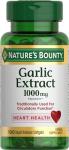 Nature's Bounty Garlic Extract, Herbal Supplement, Supports Circulatory Function, 1000mg, 100 Rapid Release Softgels, Pack of 1