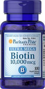Puritan's Pride Biotin 10000 Mcg for Hair, Skin & Nails