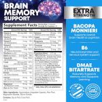 Memory and Focus Nootropic Brain Supplements - 180 Capsules