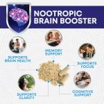 Memory and Focus Nootropic Brain Supplements - 180 Capsules