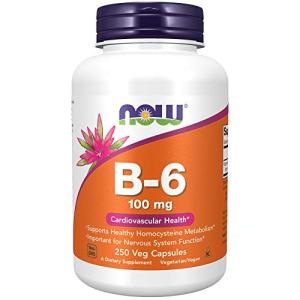 NOW Vitamin B-6 for Cardiovascular Health, 250 Capsules