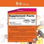 NOW Vitamin B-6 for Cardiovascular Health, 250 Capsules