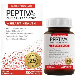 Peptiva Probiotics Heart Health Support - 30 Capsules