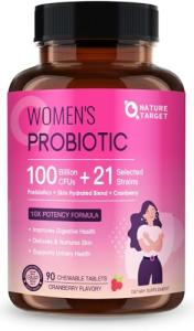 Women's Probiotic with 100 Billion CFUs, Gut & Skin Support