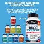 Bone Strength Supplement with 8 Nutrients (120 Capsules)