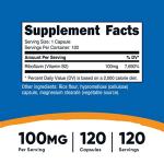 100mg Vitamin B2 (Riboflavin) - 120 Capsules, Gluten Free