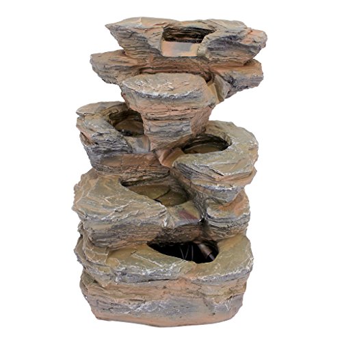 Design Toscano Devil's Thumb Falls Illuminated Garden Fountain, Full Color , 10 x 13 x 17.5 inches