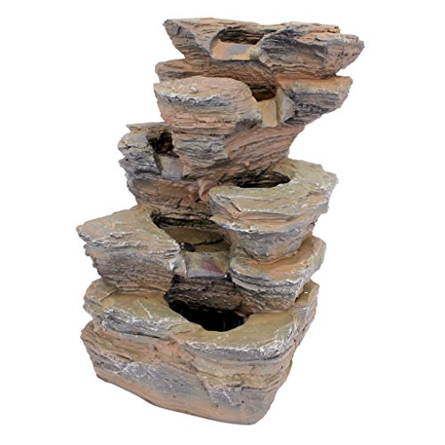 Design Toscano Devil's Thumb Falls Illuminated Garden Fountain, Full Color , 10 x 13 x 17.5 inches