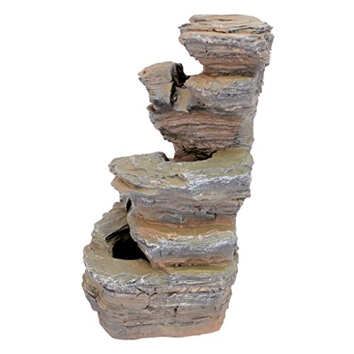 Design Toscano Devil's Thumb Falls Illuminated Garden Fountain, Full Color , 10 x 13 x 17.5 inches