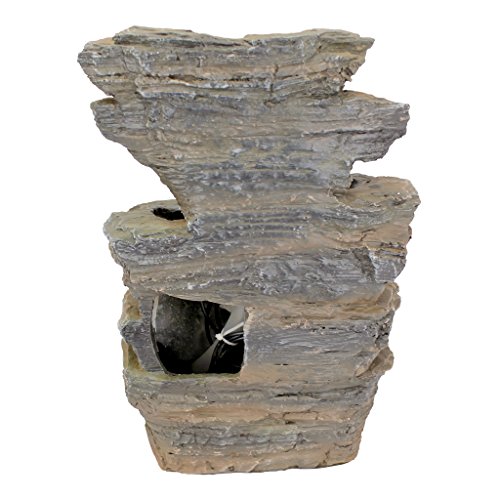 Design Toscano Devil's Thumb Falls Illuminated Garden Fountain, Full Color , 10 x 13 x 17.5 inches