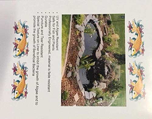Smiley Scapes Water Garden Fountain KOI Pond KIT Liner & 620 GPH Pump 13 x 15 + Lilies