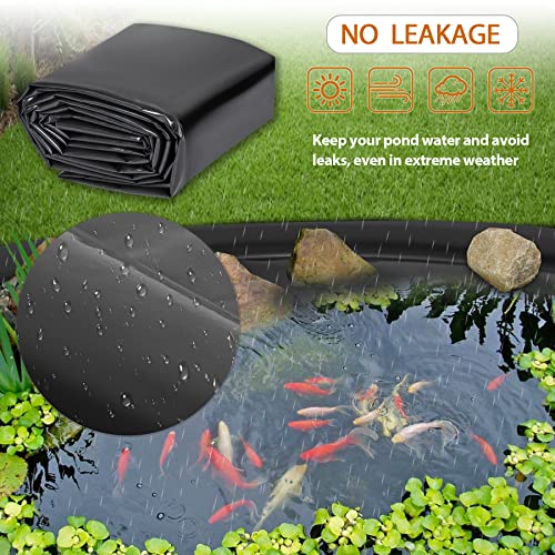 Toriexon Pond Liners 10 x 15 Feet, Easy Cutting LDPE Pond Liner 20 Mil, High Preformed Koi Pond Liner for Ponds, Streams, Fountains and Garden Waterfall