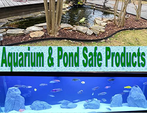 PondH2o Small Pond Watercourse 2 Pools, Lightweight Black PVC Water Garden Pond Waterfall Spillway Outdoor Water Feature for Garden, Pond, and Backyard, No Hose Connections Require