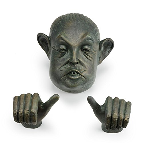 Aquascape 78315 Face and Hands Pond and Garden Water Fountain, Patina