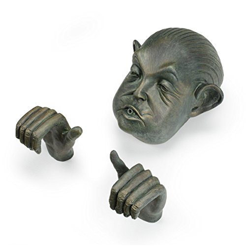 Aquascape 78315 Face and Hands Pond and Garden Water Fountain, Patina