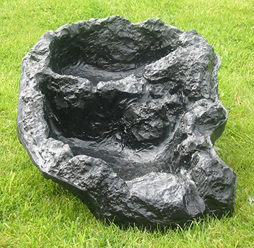 PondH2o Small Pond Watercourse 2 Pools, Lightweight Black PVC Water Garden Pond Waterfall Spillway Outdoor Water Feature for Garden, Pond, and Backyard, No Hose Connections Require