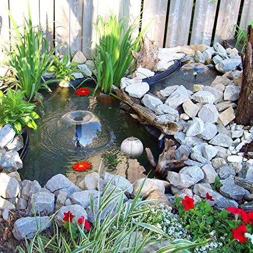 DOMICA 15W 220 GPH Submersible Fountain Pump with LED Light, Ultra Quiet Adjustable Water Pump (800L/H) for Water Feature, Hydroponics, Garden, Pond, Aquariums, Fish Tanks, Indoor Outdoor Fountain