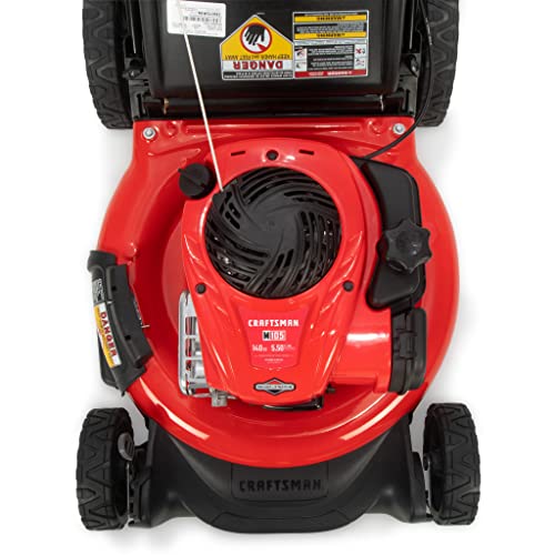 CRAFTSMAN Gas Powered Lawn Mower, 21-inch Push Mower, 140cc (M105)