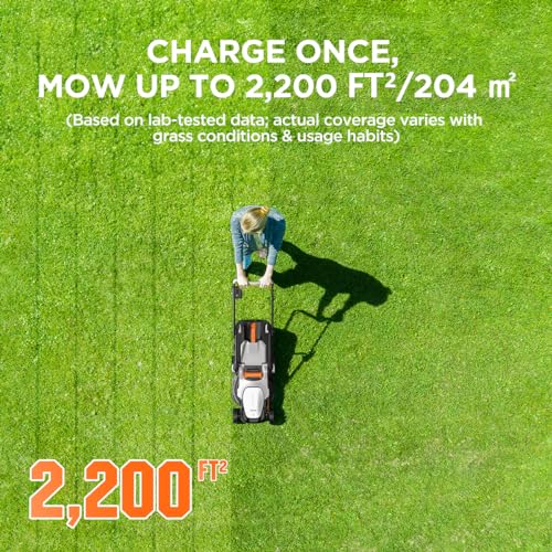 Litheli Cordless Lawn Mower 13 Inch, U20 Handy+ 20V Electric Lawn Mowers for Garden, Yard and Farm, 5 Heights Adjustment, Light Weight,4.0Ah Portable Battery Included