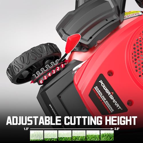 PowerSmart Gas Lawn Mower 17-Inch 144cc 3-in-1 Walk-Behind Push Mower, Oil Included 8617P 2024 Version