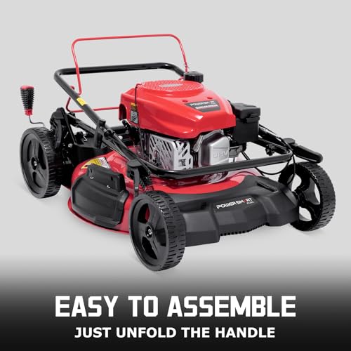 PowerSmart Gas Lawn Mower 17-Inch 144cc 3-in-1 Walk-Behind Push Mower, Oil Included 8617P 2024 Version