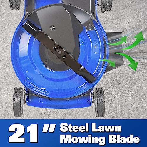 BILT HARD 21 Inch Lawn Mower Gas Powered, 4-Cycle 170cc Engine, 3-in-1 Push Lawnmower with Bagging, Mulching & Side Discharge, Adjustable 10-Positions Cutting Height, Easy Start