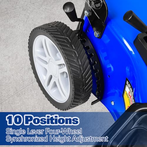 BILT HARD 21 Inch Lawn Mower Gas Powered, 4-Cycle 170cc Engine, 3-in-1 Push Lawnmower with Bagging, Mulching & Side Discharge, Adjustable 10-Positions Cutting Height, Easy Start